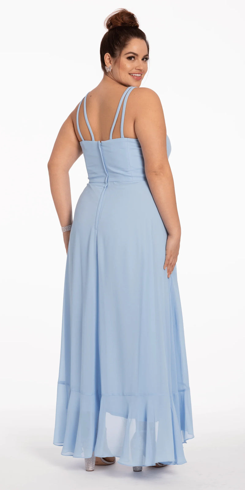 Tiered Chiffon Double Strap High Low Dress – Camille La Vie