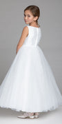 Crystal Beaded Mikado Tulle Dress Image 3