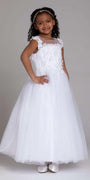 white/size/5/missy/Camille La Vie/3D Flower Illusion Back Dress/front