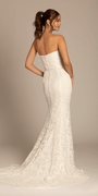 Strapless Sweetheart Lace Trumpet Dress with Cris Cross Bodice Image 6