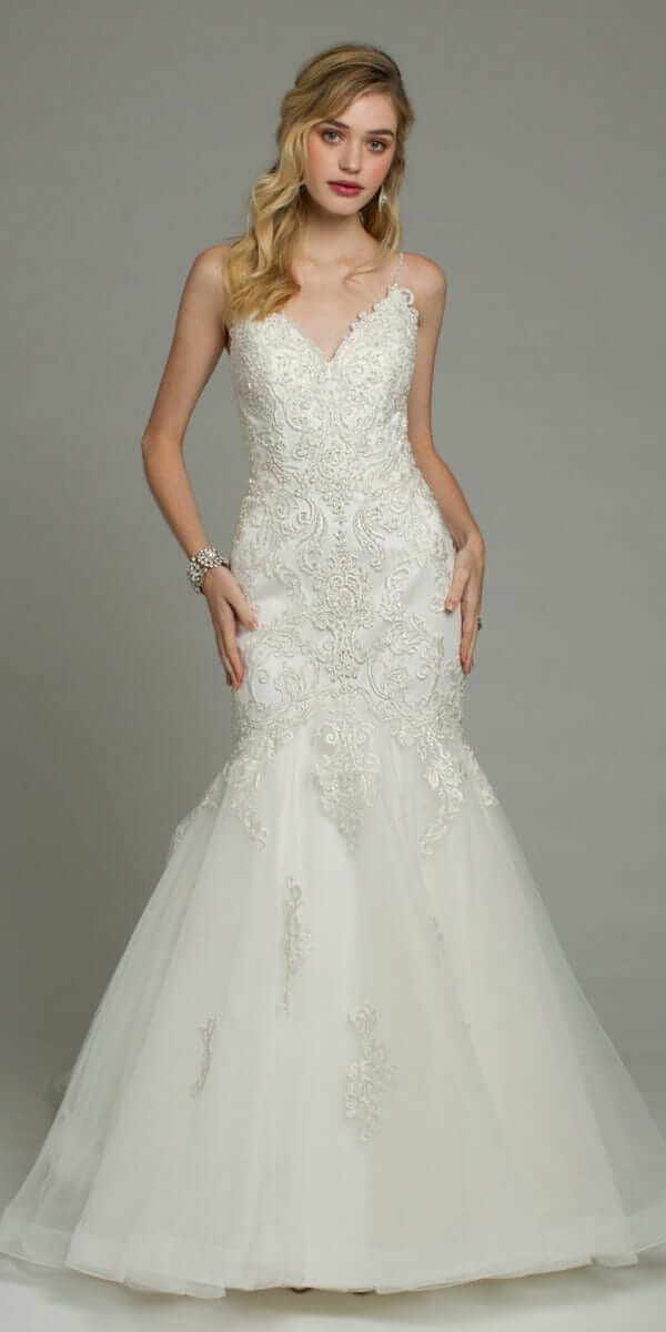 ivory/size/2/missy/Camille La Vie/Beaded Embroidered Sweetheart Mermaid Dress/front