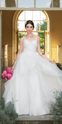 Sweetheart Organza Wrap Ballgown with 3D Shoulder Straps Image 1
