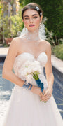 Tulle A Line Dress with 3D Embellished Appliques - Camille La Vie