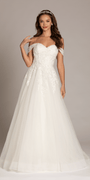 Sweetheart Tulle Floral Lace Off the Shoulder Ballgown Image 1