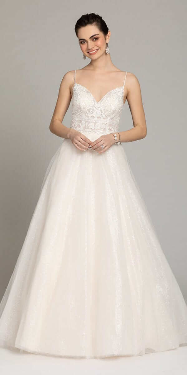 ivory-silver/size/6/missy/Camille La Vie/Floral Embroidered Glitter Tulle A-Line Gown/alt