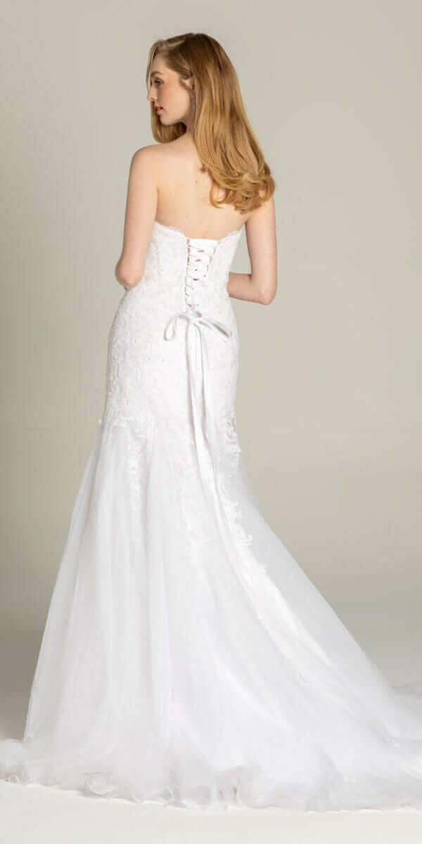 ivory/size/6/missy/Camille La Vie/Sweetheart  Embroidered Trumpet Dress with Tulle Godets/back