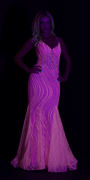 Glitter Glow in the Dark Swirl Sweetheart Corset Mermaid Dress with Godets Image 3