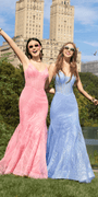 Glitter Glow in the Dark Swirl Sweetheart Corset Mermaid Dress with Godets Image 1