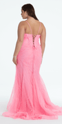 Glitter Glow in the Dark Swirl Sweetheart Corset Mermaid Dress with Godets Image 9