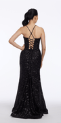 Sequin Glitter Corset Lace Up Back Dress Image 2