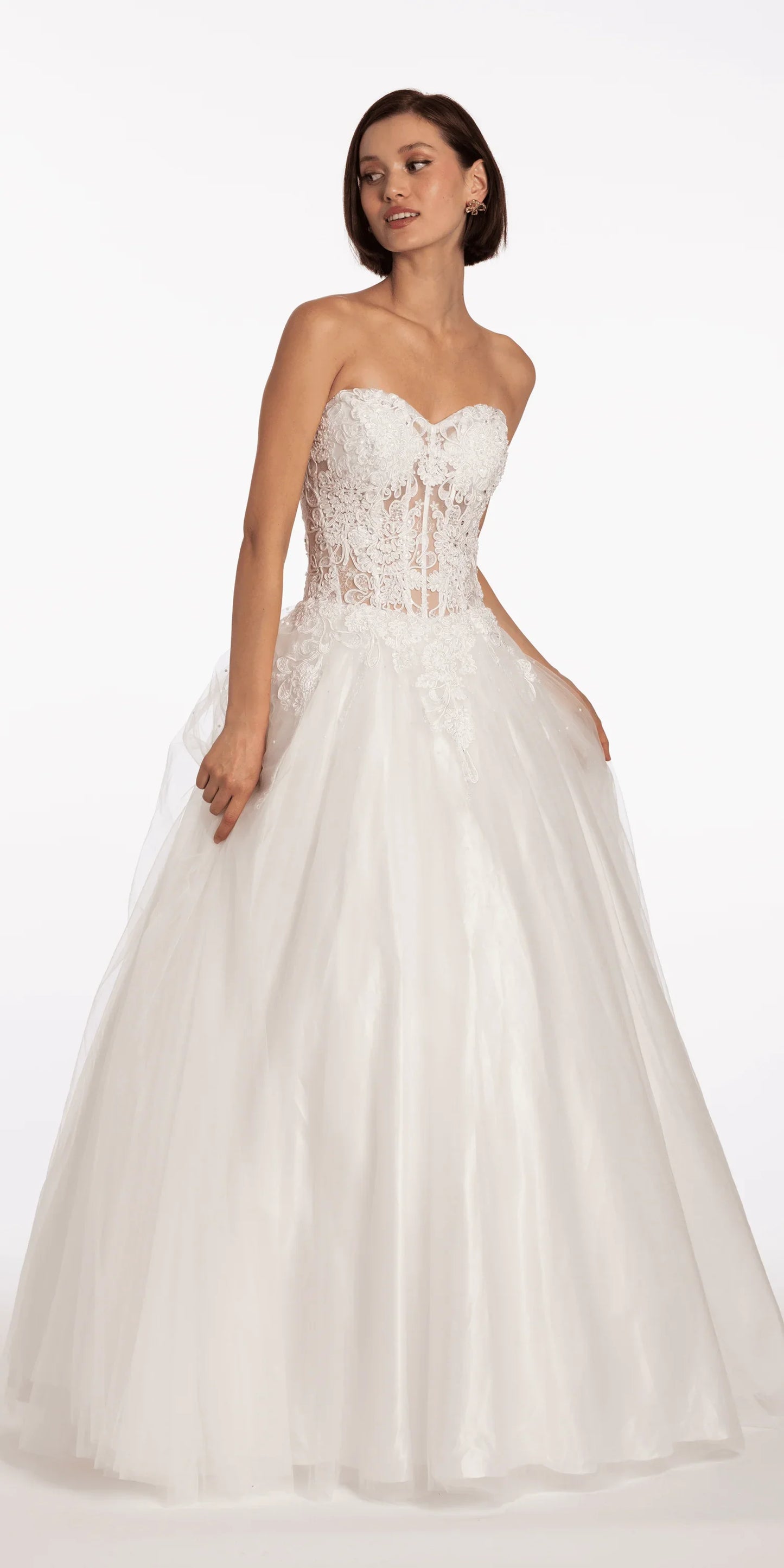 ivory/size/4/missy/Camille La Vie/Sweetheart Embroidered Corset Ballgown with Heat Set Stones/front alt