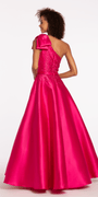 Mikado Beaded One Shoulder Ballgown with Bow Image 6