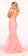 Glitter Glow in the Dark Swirl Sweetheart Corset Mermaid Dress with Godets Image 18