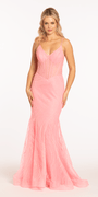 Glitter Glow in the Dark Swirl Sweetheart Corset Mermaid Dress with Godets Image 16