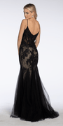 Two Tone Sweetheart Beaded Lace Mermaid Dress with Godets Image 5