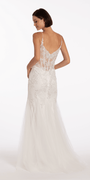 Two Tone Sweetheart Beaded Lace Mermaid Dress with Godets Image 5