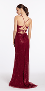 wine/size/4/missy/Camille La Vie/Strappy Back Sweetheart Embellished Corset Column Dress/back