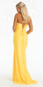 yellow/size/4/missy/Camille La Vie/Glitter Stretch Sweetheart Corset Column Dress with Rhinestones/back