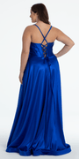 Twist Bodice Satin Corset Ballgown Image 4