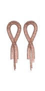 Triple Row Infinity Cubic Zirconia Earrings Image 2