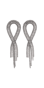 Triple Row Infinity Cubic Zirconia Earrings Image 1