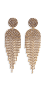 Button Post Graduated Rhinestone Earrings Image 1