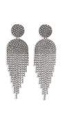 Button Post Graduated Rhinestone Earrings Image 4