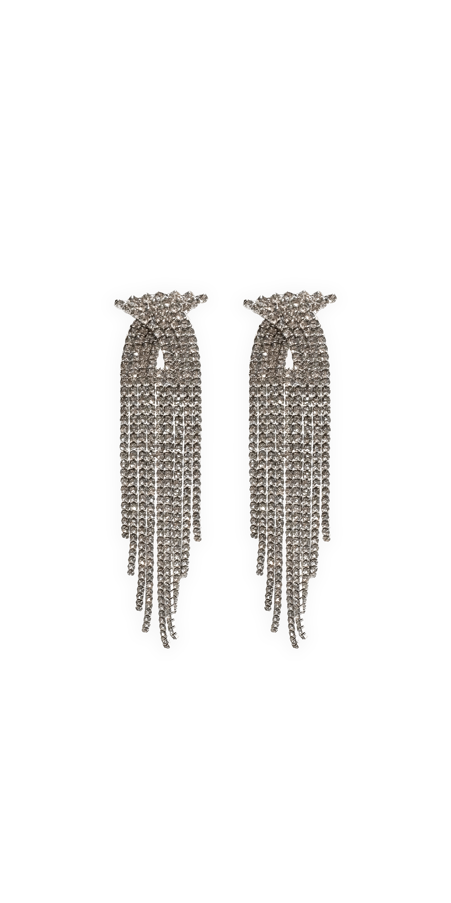 Camille La Vie Rhinestone X Waterfall Earrings missy / OS / silver