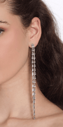 Baguette Extra Long Double Strand Earrings Image 3