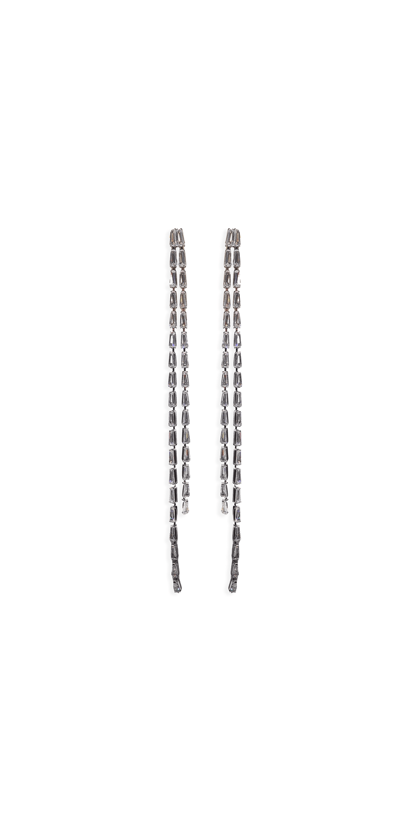 Baguette Extra Long Double Strand Earrings Image 1