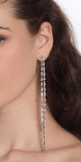 Baguette Extra Long Double Strand Earrings Image 2