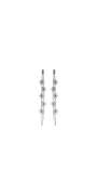 Rhinestone Daisy Double Stand Earrings Image 1