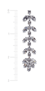 Camille La Vie 5 Tier Leaf Drop Rhinestone Earrings one-size / silver