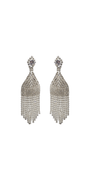 Multi Strand Rhinestone Dome Earrings Image 1