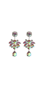 Chunky Cluster Iridescent Double Drop Earrings Image 1