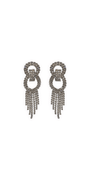 Rhinestone Interlock Multi Strand Earrings Image 1