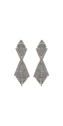 Iridescent Double Diamond Rhinestone Duster Earrings Image 1