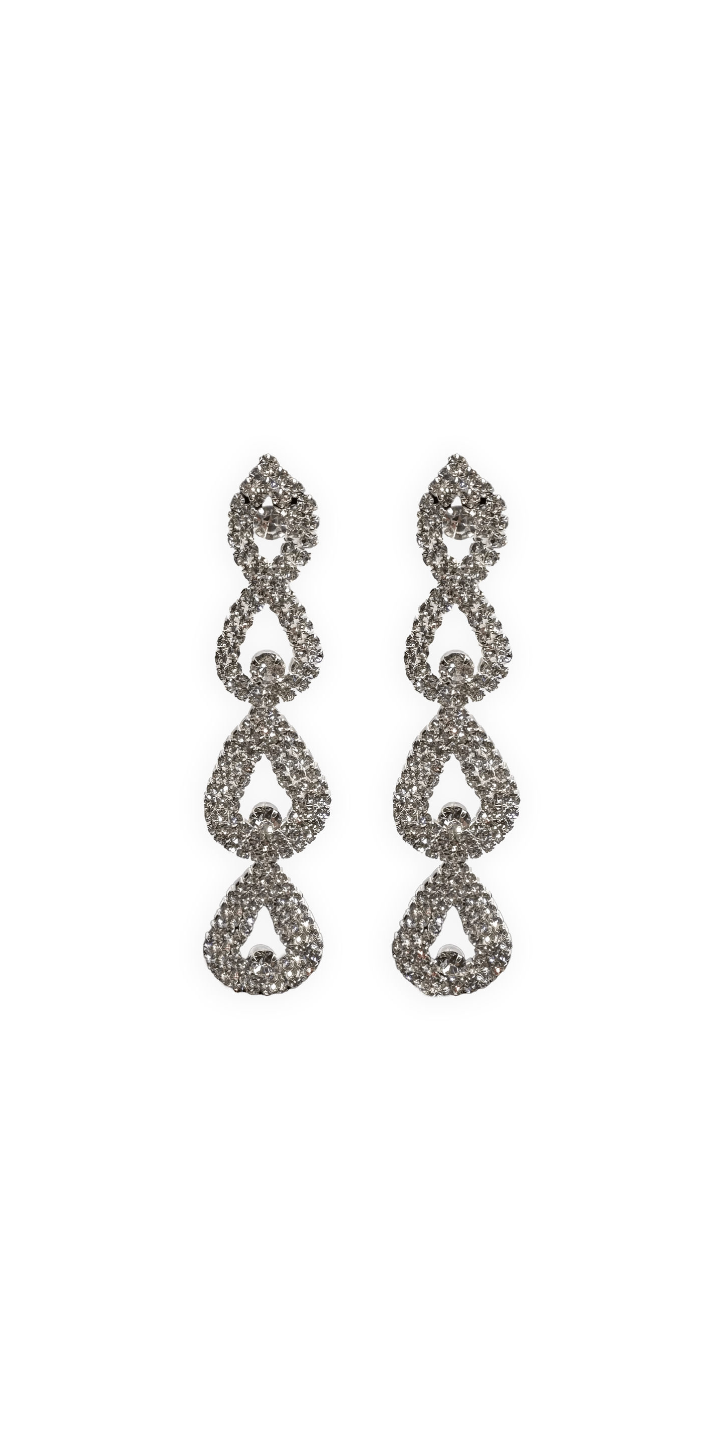 Camille La Vie Rhinestone Multi Drop Earrings one-size / silver