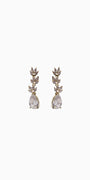 gold/one size/ Camille La Vie/Multi Stone Teardrop Earrings /front