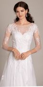 Beaded Embroidered Tulle Sweetheart A Line Dress Image 3
