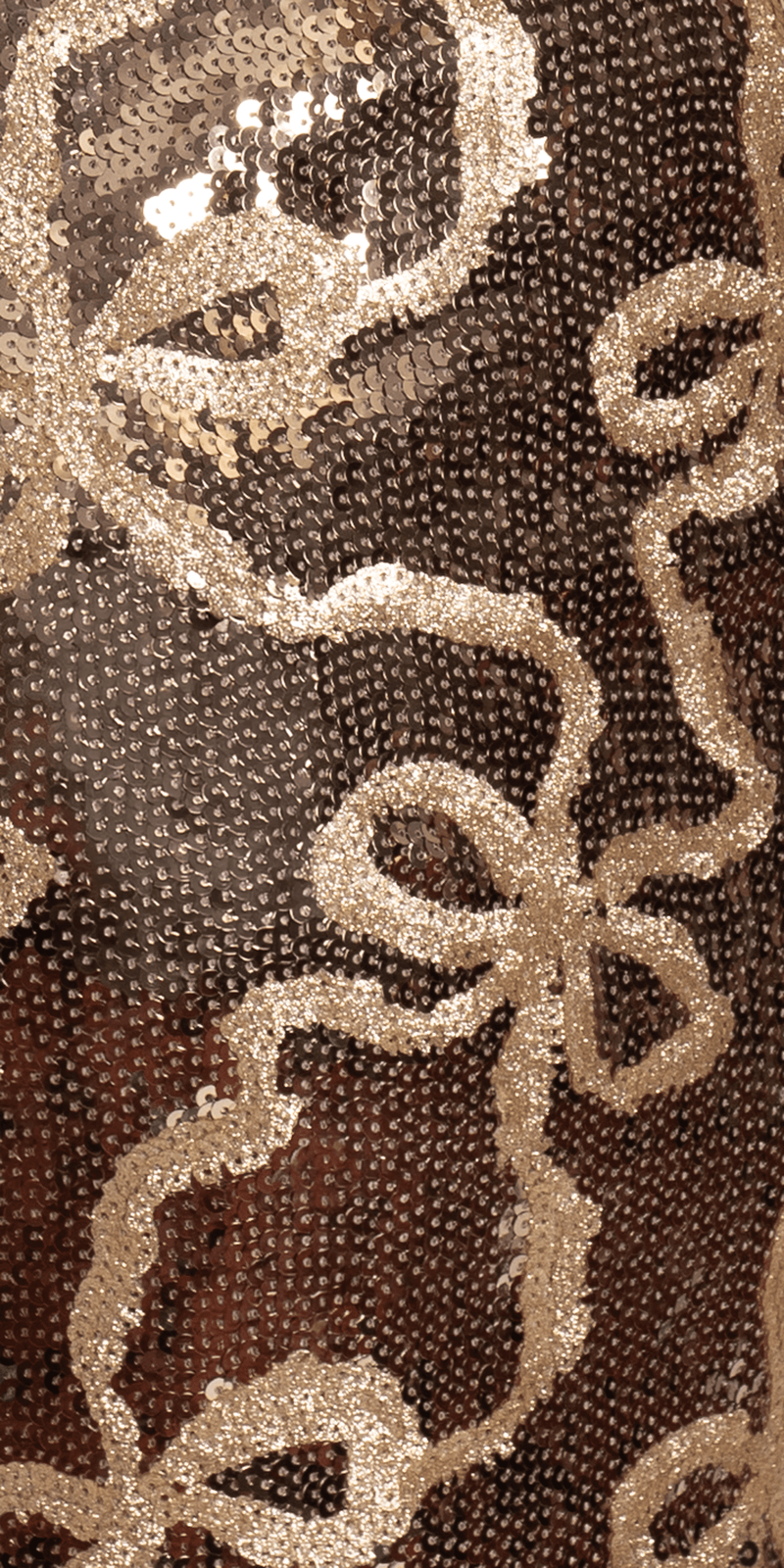 Sequin Ribbon Square Neck Lace Up Back Bodycon Dress Image 5