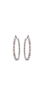 Large Cubic Zirconia Hoop Earrings Image 1