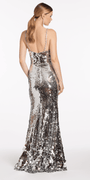 Rhinestone Sweetheart Keyhole Column Dress with Paillettes Image 4