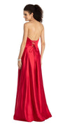 Sweetheart Satin A Line Lace Up Back Dress Image 2