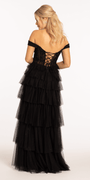 Sweetheart Off the Shoulder Tiered Mesh Ballgown Image 5