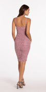 Rhinestone Encrusted Sweetheart Mesh Bodycon Dress with Ruching Image 5