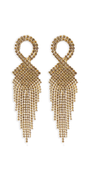 Rhinestone Basketweave Ribbon Drop Earrings Image 1