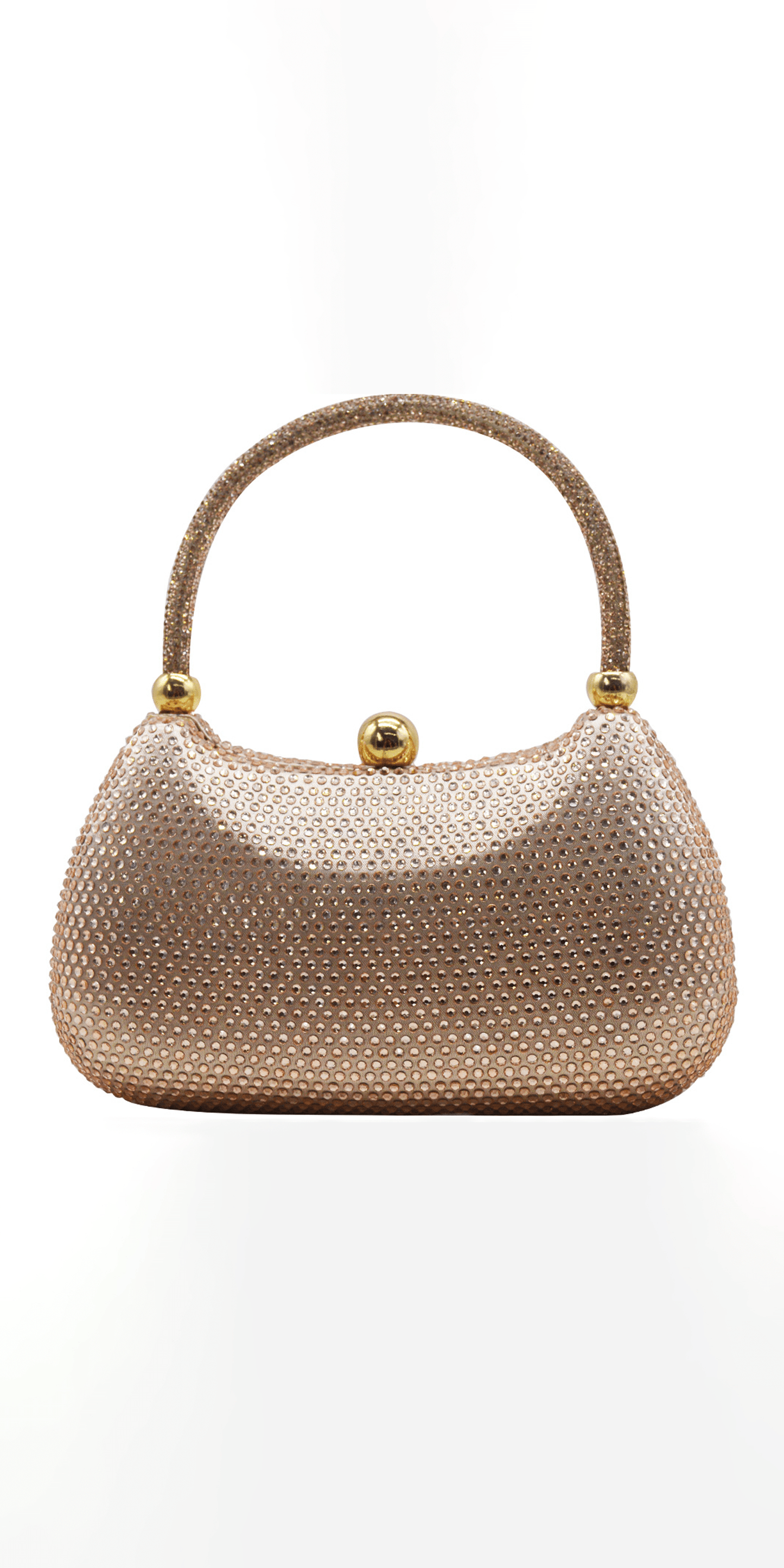 Camille La Vie Rhinestone Crescent Micro Bead Handbag