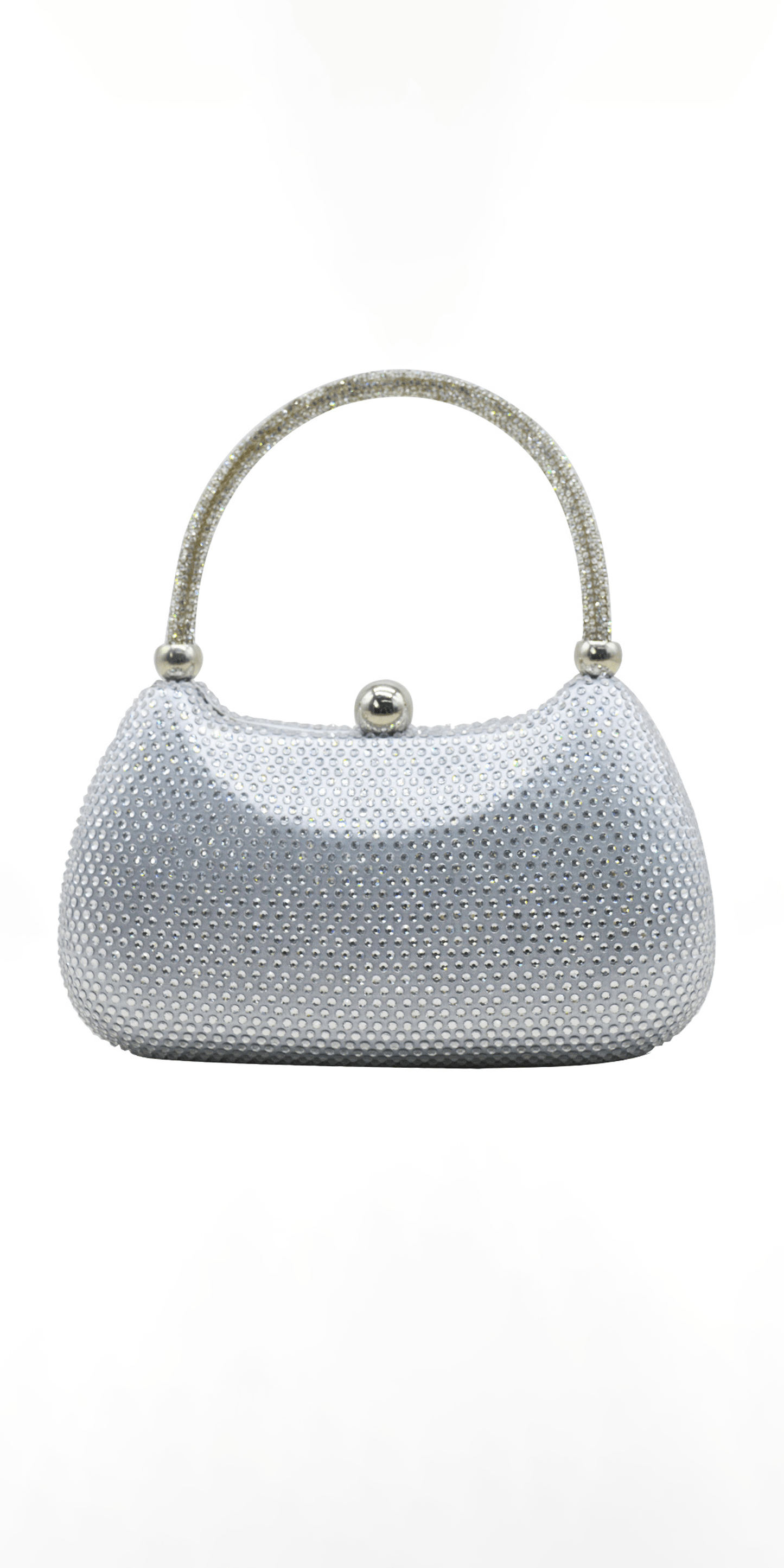 Camille La Vie Rhinestone Crescent Micro Bead Handbag