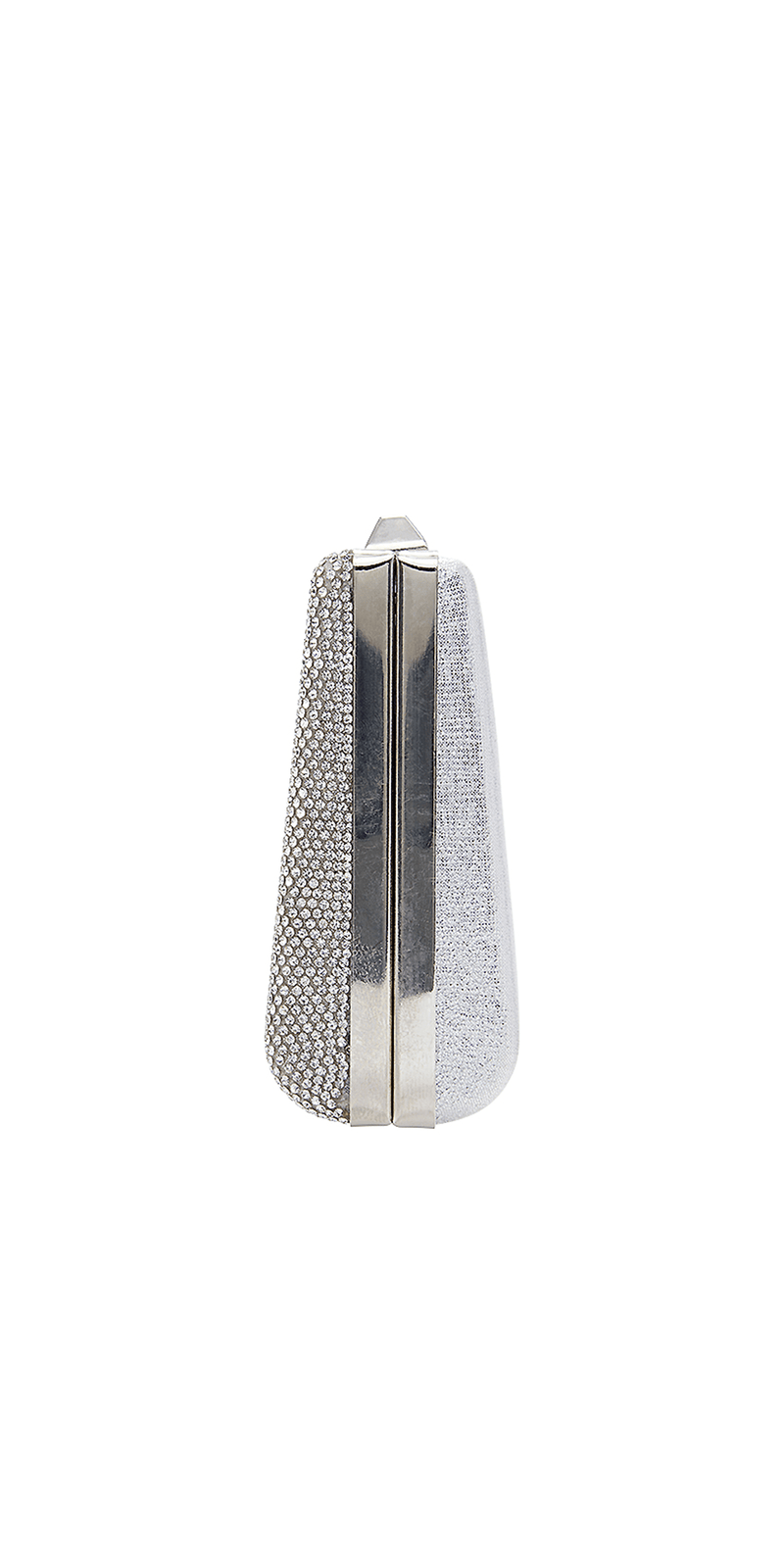 Micro Rhinestone and Satin Metal Top Handbag Image 2